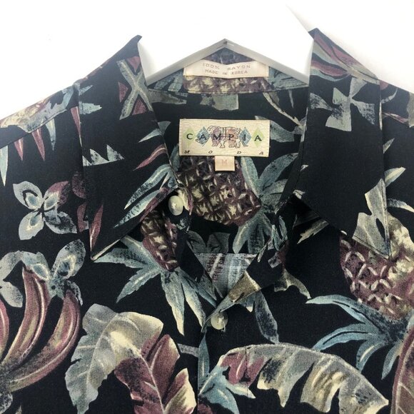 Campia Moda Hawaiian Short Sleeve Dress Shirt Size Medium - Picture 5 of 13